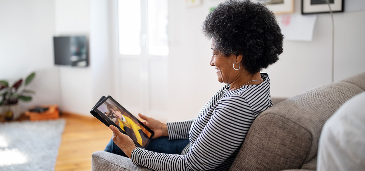 Video chatting can help with social isolation. 