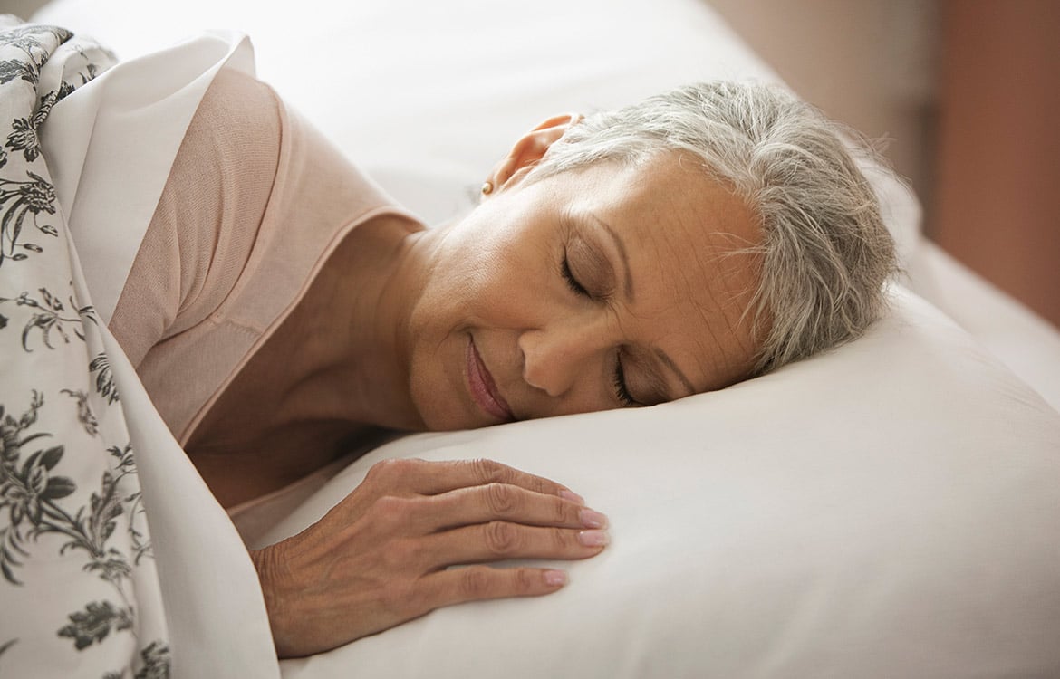 Elderly woman sleeping