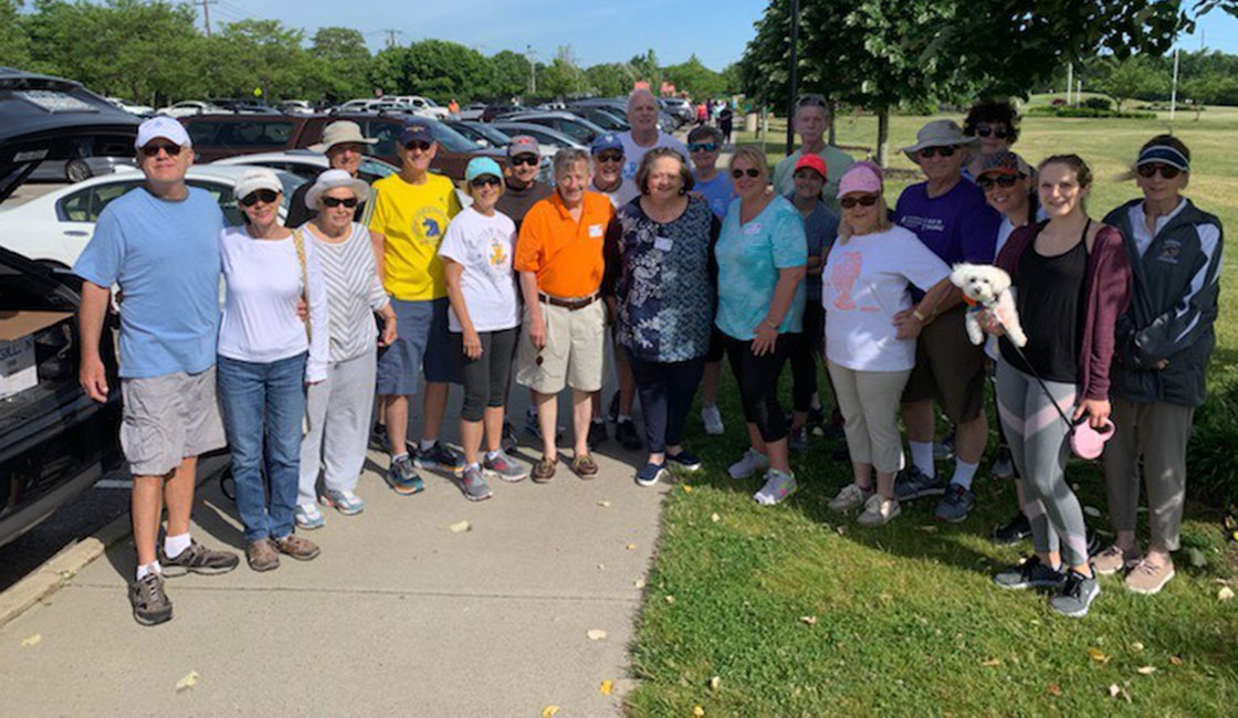 Patients of Dr. Mark Wasserman's and Lilly Steel in Miller Place and Riverhead, New York take walk as part of a June 8 event.
