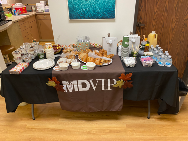 MDVIP snack Table
