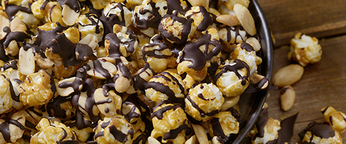 Chocolate Pretzel & Cherry Popcorn Balls