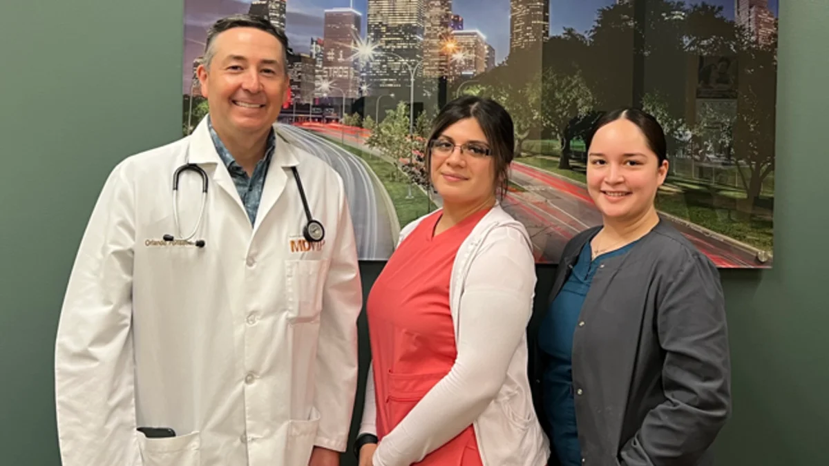 Dr Fonseca with staff