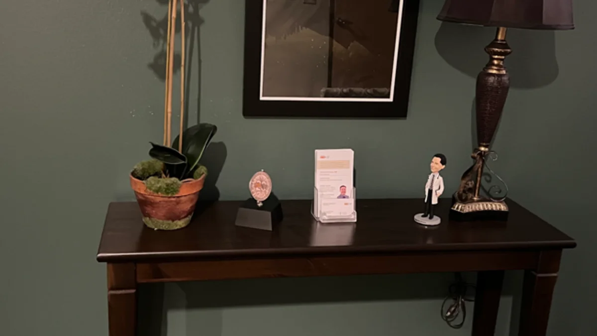 Waiting room table