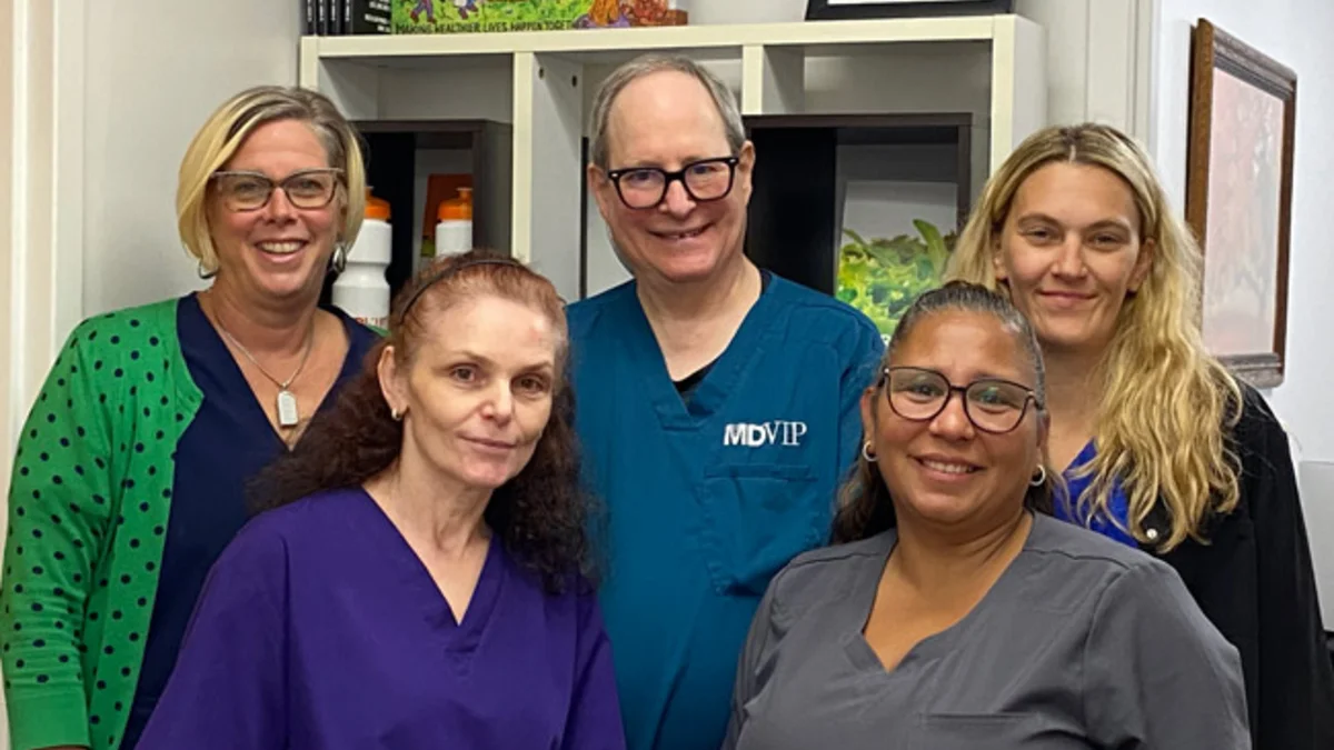 Dr. Friedman with staff