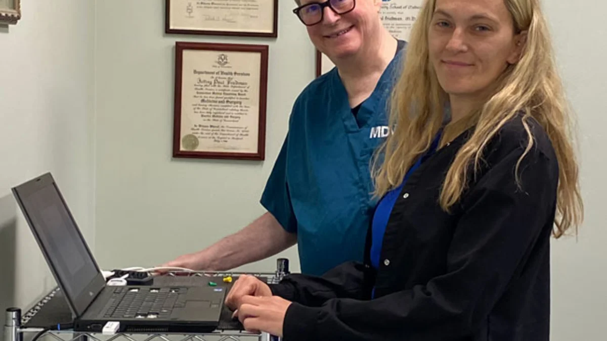 Dr. Friedman with staff