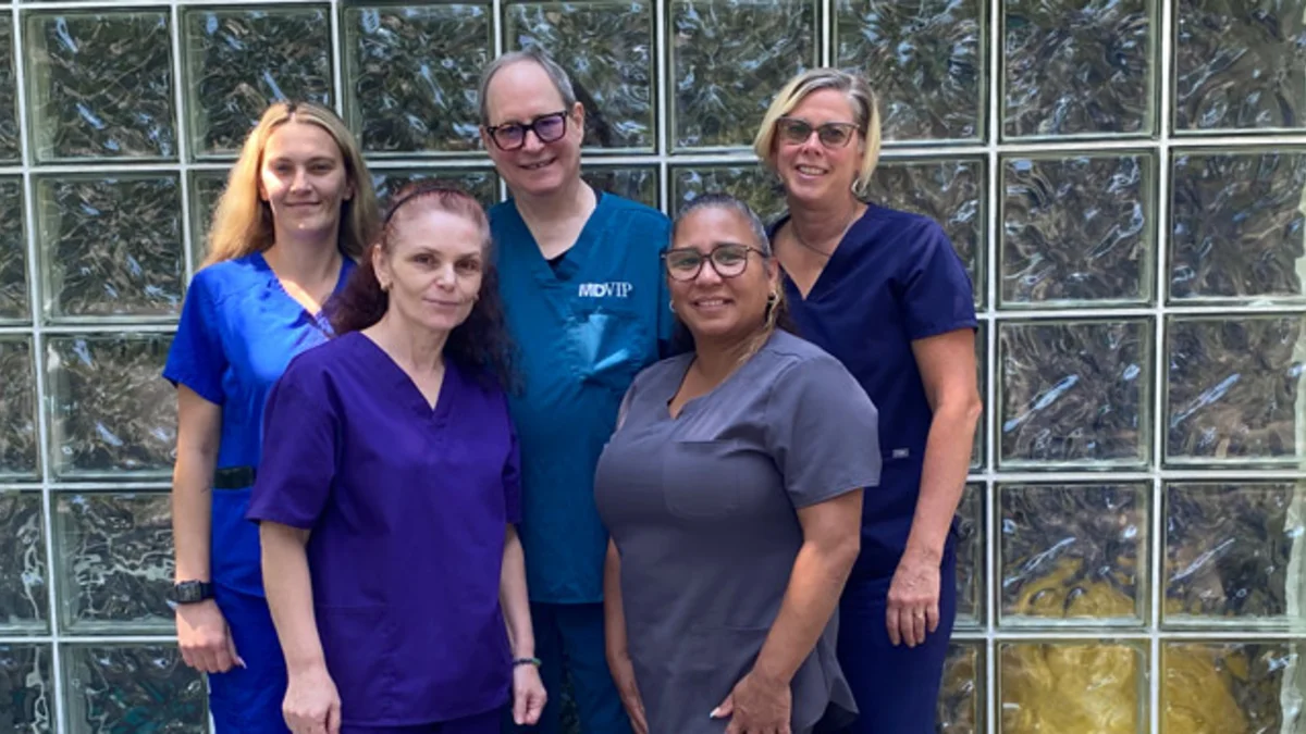 Dr. Friedman with staff