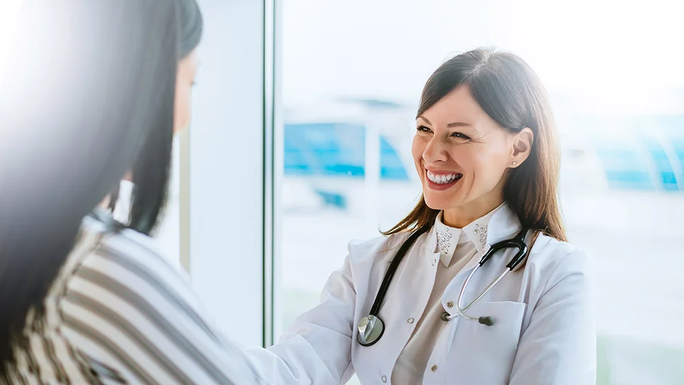 primary care doctor and patient