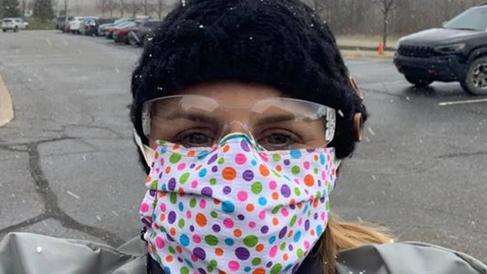 MDVIP affiliate Kathryn Hinderer, DO in Clarkston, MI, gears up for drive-by coronavirus testing at her primary care practice. 
