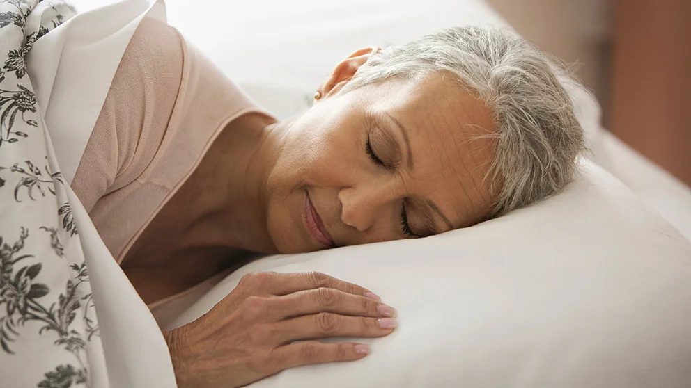 Elderly woman sleeping