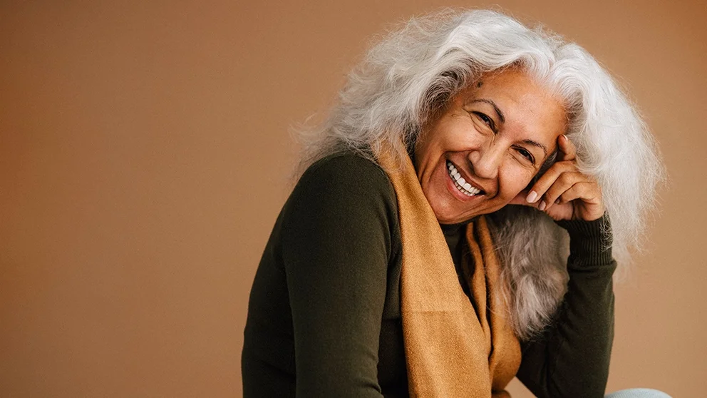 Older woman smiling