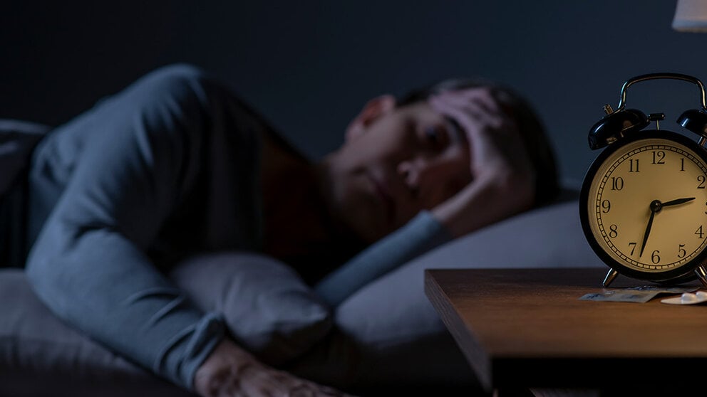 A man sleeping. When we get good sleep, we're healthier.