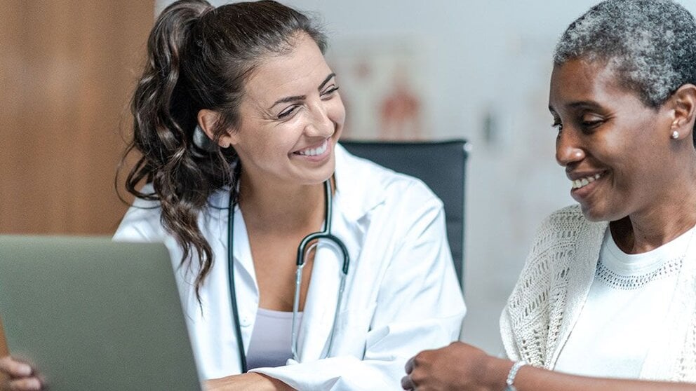 primary care doctor talking to patient