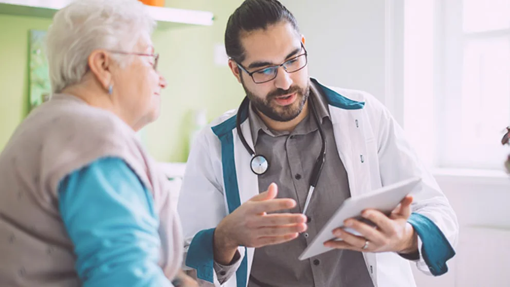 doctor and patient discuss health issues