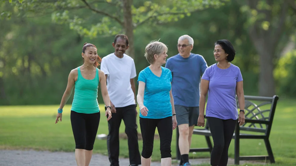 group of people walking