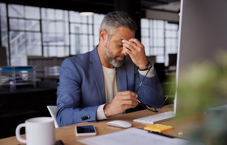 Employee stressed at work