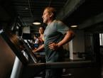 Man running on treadmill