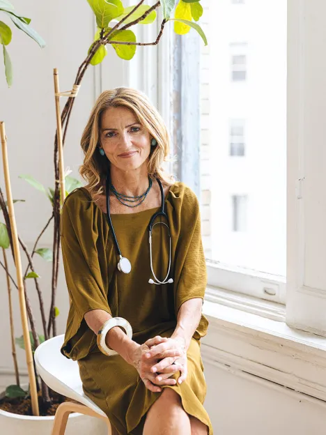 confident-female-doctor-sitting
